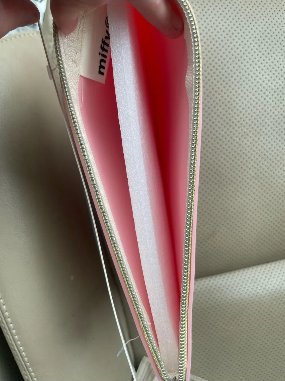 miffy Pink and White Zippered Pouch